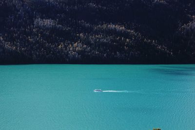 Boats in calm sea