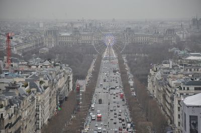 High angle view of cityscape