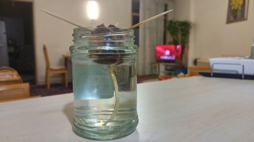 Close-up of drink on table