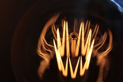 Close-up of illuminated light painting