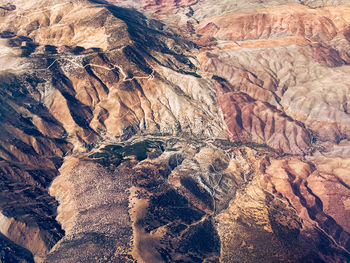 Aerial view of high desert mountains. mountain landscape. beauty in nature