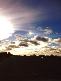 Scenic view of landscape against sky during sunset