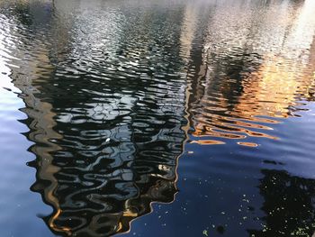 High angle view of swimming pool in lake