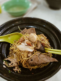 Close-up of food in plate