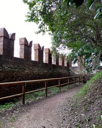 Abandoned building against clear sky