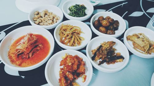 Close-up of food served in plate