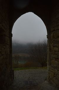 Archway of old building