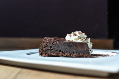 Close-up of cake on plate