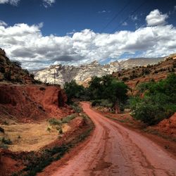 Road amidst landscape against sky