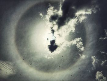 Low angle view of cloudy sky