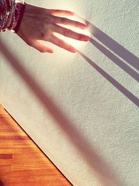 Close-up of red wall