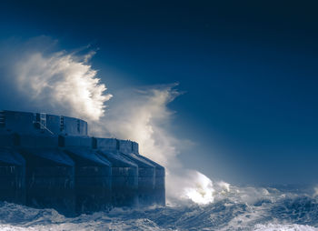 Scenic view of snow against sky