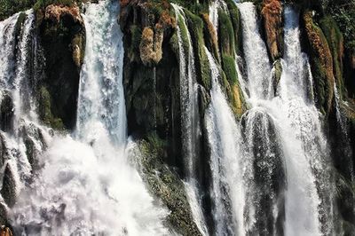 Scenic view of waterfall