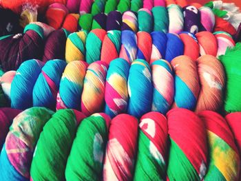 Full frame shot of colorful dupatta for sale