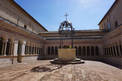 Exterior of old building against sky