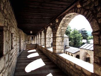 Empty corridor of building