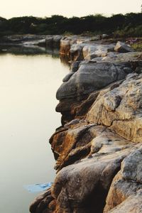 Rock formation against sky