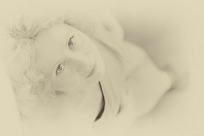 Close-up portrait of young woman