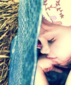 Close-up of girl