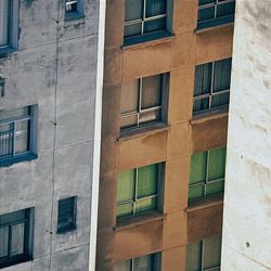 Buildings seen through window