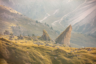 Scenic view of arid landscape