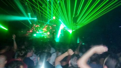 People enjoying music concert