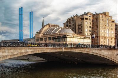 Bridge over river in city