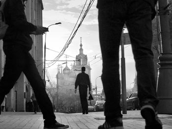 Woman standing in city