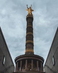 Low angle view of historical building against cloudy sky