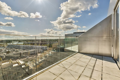 High angle view of cityscape against sky