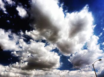 Low angle view of cloudy sky