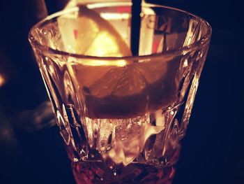 Close-up of drink in glass