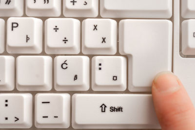 Close-up of computer keyboard