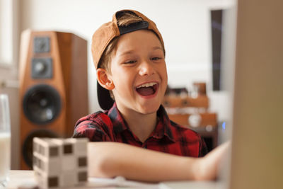 Portrait of happy boy