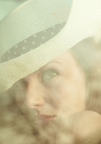 Close-up portrait of a young woman