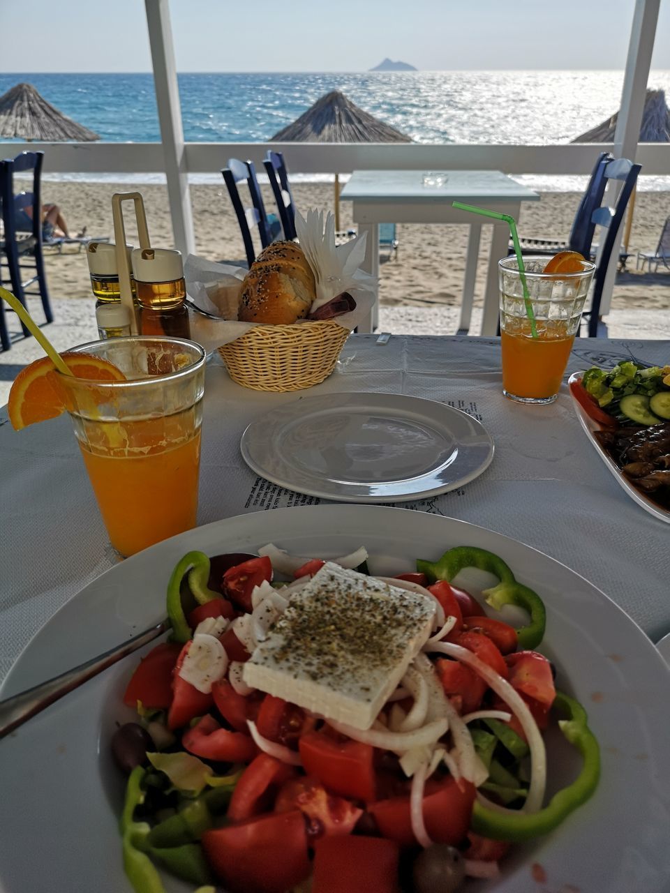 FOOD SERVED ON TABLE