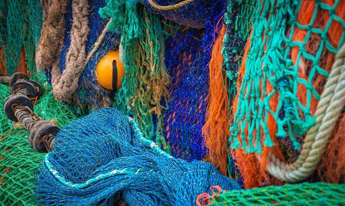 Full frame shot of fishing net