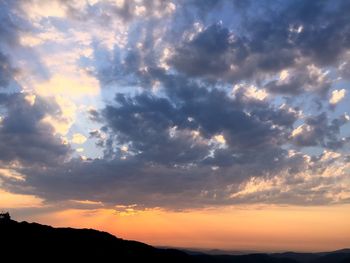 Dramatic sky over landscape