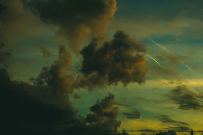 Low angle view of cloudy sky