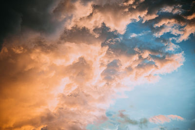 Low angle view of sky during sunset