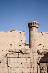 Egyptian temple walls and pillars.