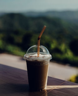 Close-up of drink on table