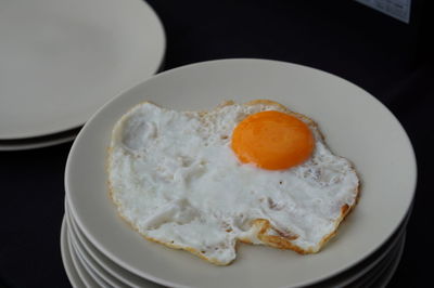 Close-up of breakfast served in plate