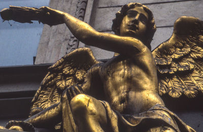 Low angle view of angel statue