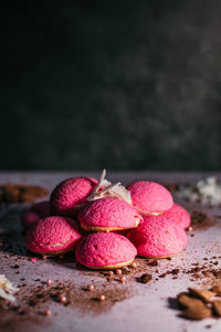 Close-up of strawberries on table