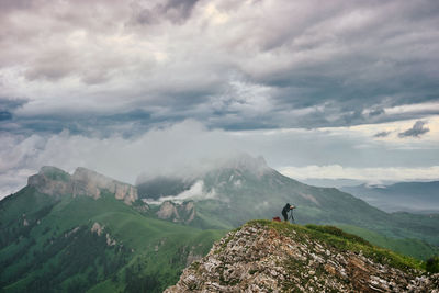 Scenic view of mountain against sky