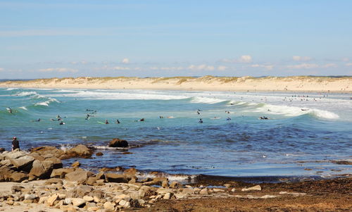 Scenic view of sea against sky