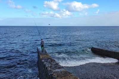 Scenic view of sea against sky