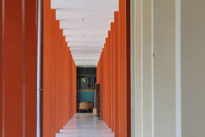 Empty corridor of building