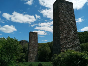 Low angle view of historical building against sky